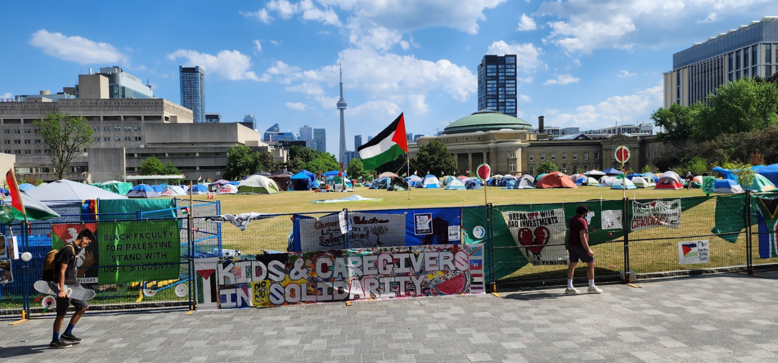 The controversy around what constituted legitimate criticism or antisemitic speech at protests like the 2024 pro-Palestine encampment at the University of Toronto shows how hate speech allegations can silence dissent, says Independent Jewish Voices Canada. Photo: Sean Frankling